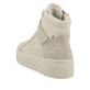 Beige Rieker Damen Sneaker High W0760-40 mit abriebfester Plateausohle. Schuh von hinten.