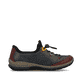 Azurblaue Rieker Damen Slipper N3271-35 mit Gummizug sowie einer leichten Sohle. Schuh Innenseite