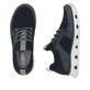 Blaue Rieker Herren Sneaker Low 04351-14 mit Gummizug sowie ultraleichter Sohle. Schuh von oben, liegend.