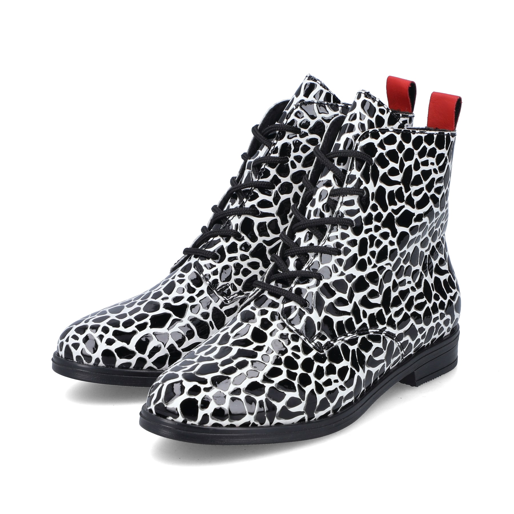 Blaugraue Rieker Damen Kurzstiefel 45980-14 mit einer schockabsorbierenden Sohle. Schuh Innenseite
