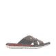 Graue Rieker Herren Pantoletten 25199-43 mit der Komfortweite G 1/2. Schuh Innenseite.