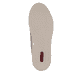 Beigeweiße Rieker Damen Schnürschuhe N1103-90 mit metallischem Finish. Schuh Laufsohle.