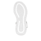 Silberne Rieker Damen Trekkingsandalen W2951-90 mit einem Klettverschluss. Schuh Laufsohle.