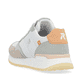 Weiße Rieker Damen Sneaker Low W0608-80 mit griffiger und leichter Sohle. Schuh von hinten.