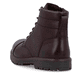 Nussbraune Rieker Herren Schnürstiefel F3604-25 mit einer robusten Profilsohle. Schuh von oben