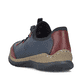 Mocassins Rieker bleus pour femme N3271-35 avec oeillets décoratifs. Chaussure vue de dessus.