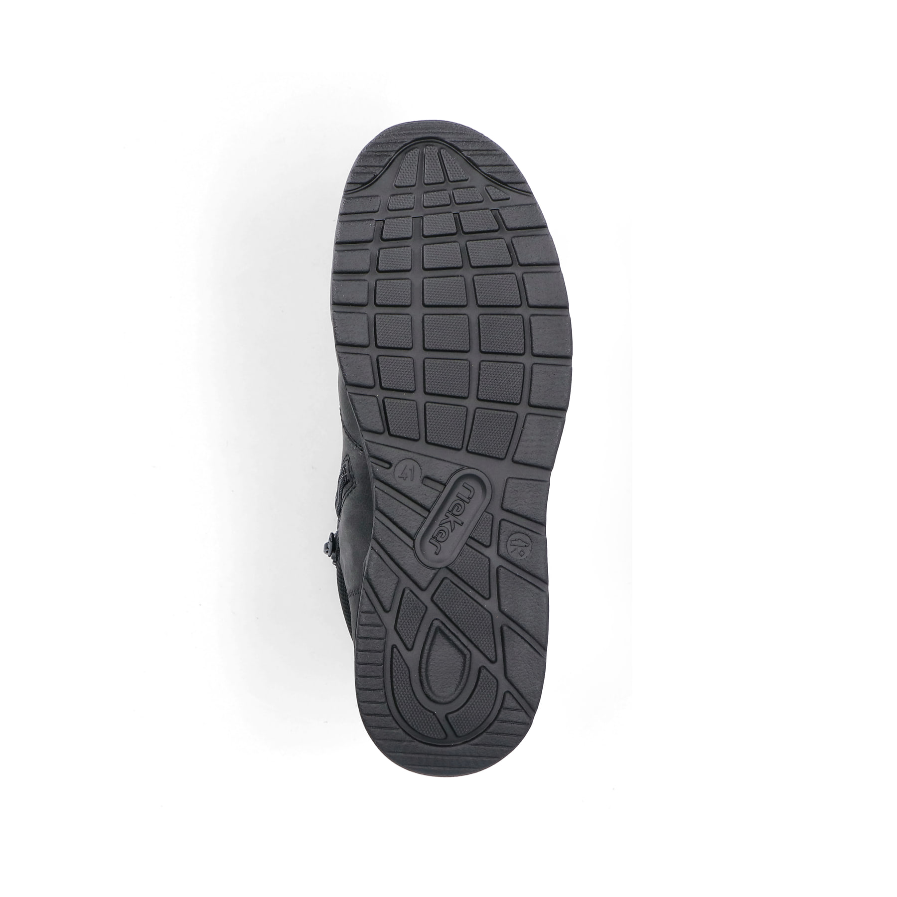 Schwarze Rieker Herren Schnürstiefel B1024-00 mit Rieker Air Sohlenfenster. Schuh Laufsohle.
