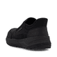 Mocassins Rieker noirs pour homme 06052-00 en cuir suédé. Chaussure vue de dessus.