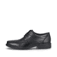 
Mitternachtsschwarze Rieker Herren Schnürschuhe B0013-00 mit einer leichten Sohle. Schuh Außenseite