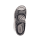 Graue Rieker Herren Trekkingsandalen 26156-47 mit einem Klettverschluss. Schuh von oben.