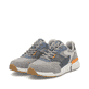 Blaue Rieker Herren Sneaker Low U1402-10 mit Schnürung sowie flexibler Sohle. Schuhpaar seitlich schräg.