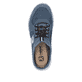 Blaue Rieker Damen Clogs M6069-10 mit Gummizug sowie einer ultraleichten Sohle. Schuh von oben.