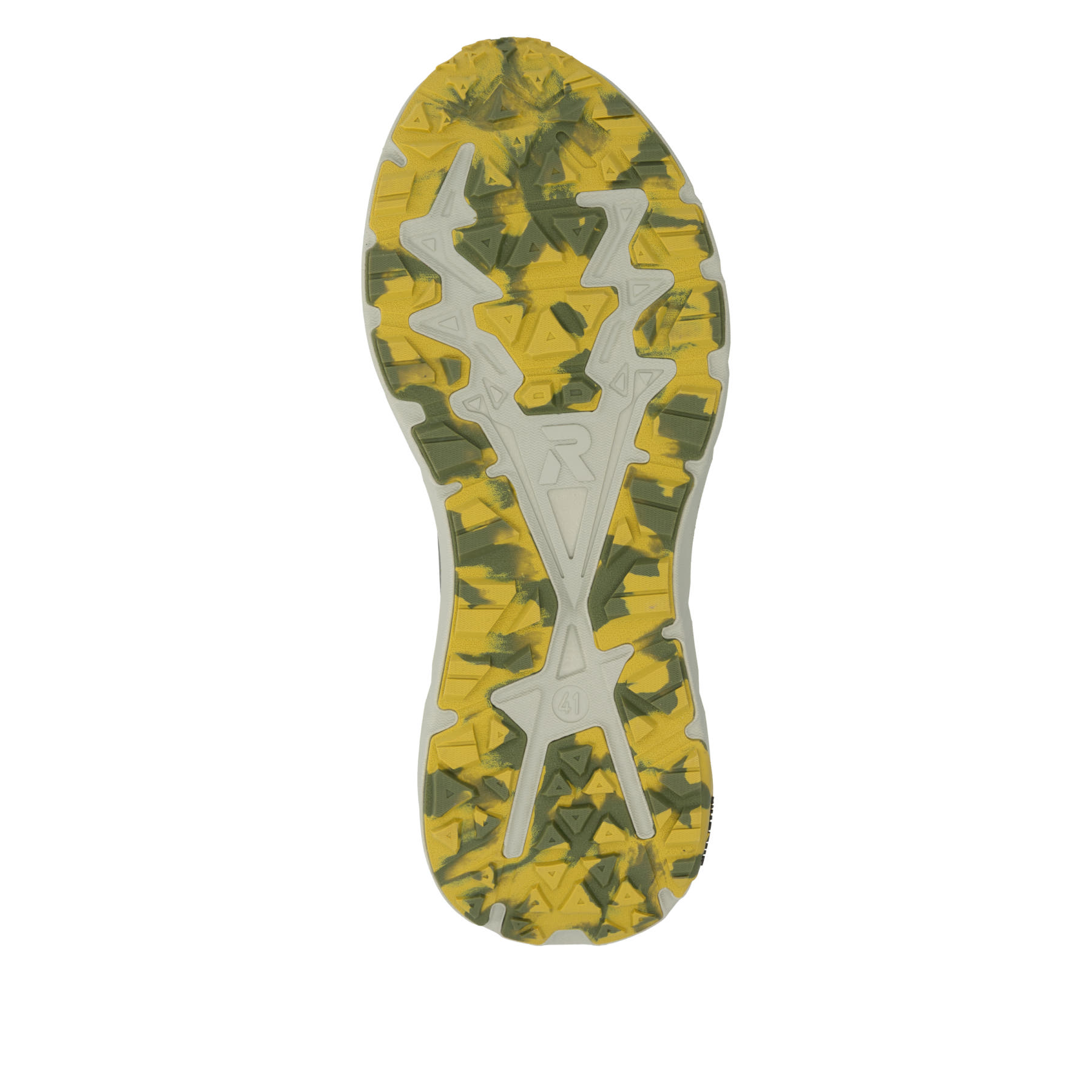 Grüne Rieker Sport Herren Sneaker Low U4500-54. Schuh Laufsohle.