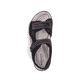Schwarze Rieker Herren Trekkingsandalen 21760-00 mit einem Klettverschluss. Schuh von oben.
