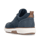 Chaussons Rieker bleus pour homme B3360-14 avec laçage en caoutchouc. Chaussure vue de dessus.