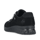 Schwarze Rieker Damen Schnürschuhe 59000-00 mit wasserabweisender TEX-Membran. Schuh von hinten.