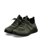 Mocassins Rieker verts pour femme M4970-54 avec bande élastique. Chaussures inclinées sur le côté.