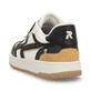 Beige waschbare Rieker Herren Slipper U1103-62 mit einer super leichten Sohle. Schuh Außenseite gespiegelt.