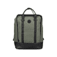 Rieker Damen Rucksack H1530-54 in Khakigrün-Schwarz aus Kunstleder mit Reißverschluss. Rucksack Vorderseite.