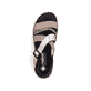 Sandales compensées Rieker multicolores pour femme V1063-90. Chaussure vue de dessus.