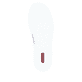 Blaue vegane Rieker Damen Slipper L7462-12 mit einem Gummizug. Schuh Laufsohle.