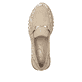 Mocassins Rieker beiges pour femme 49042-62 en cuir velours. Chaussure vue de dessus.