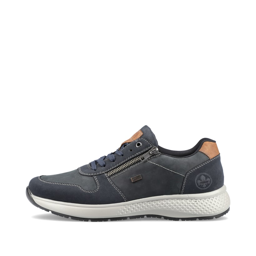 
Blaugraue Rieker Herren Sneaker Low B7613-14 mit einer schockabsorbierenden Sohle. Schuh Außenseite