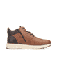 Braun-schwarze Rieker Herren Sneaker High B5530-25 mit einem Reißverschluss. Schuh Innenseite.