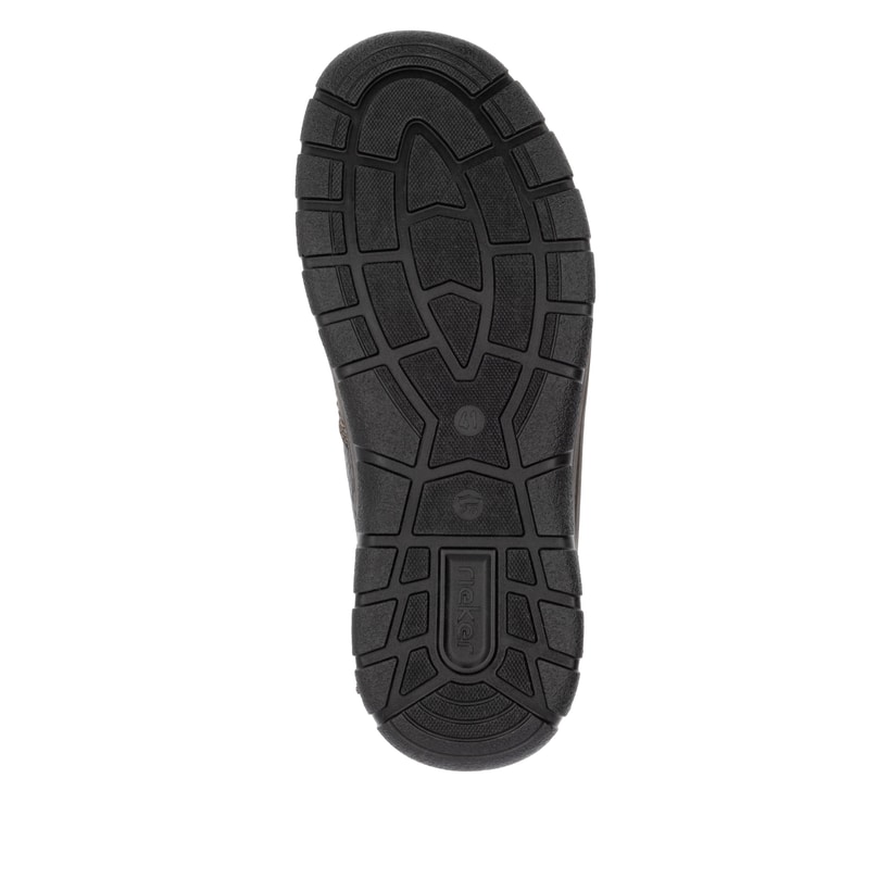 Schwarze Rieker Herren Slipper 03673-00 mit wasserabweisender RiekerTEX-Membran. Schuh Laufsohle.