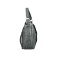 Sac bandoulière Rieker H1016-54 en vert avec fermeture éclair ainsi que poches extérieures et intérieures. Côté gauche.