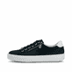 Baskets basses Rieker bleues pour femme L59L1-15 en cuir velours. Côté extérieur de la chaussure.