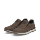 
Nussbraune Rieker Herren Slipper B2173-24 mit einer schockabsorbierenden Sohle. Schuhpaar schräg.