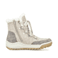 Hellbeige Rieker Damen Schnürstiefel Y4744-61 mit Schnürung und Reißverschluss. Schuh Innenseite