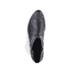 Bottines Rieker noires pour femme Y0783-00 avec chaîne décorative. Semelle extérieure de la chaussure.