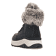 Schwarze Rieker Damen Schnürstiefel W0063-00 mit wasserabweisender TEX-Membran. Schuh von oben.