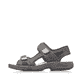 Schwarze Rieker Herren Trekkingsandalen 26156-02 mit einem Klettverschluss. Schuh Außenseite.