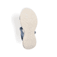 Blaue Rieker Damen Trekkingsandalen V2166-10 mit einem Klettverschluss. Schuh Laufsohle.
