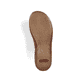 Sandales à lanières Rieker beiges femme 608D1-60 avec finition métallisée. Semelle extérieure de la chaussure.