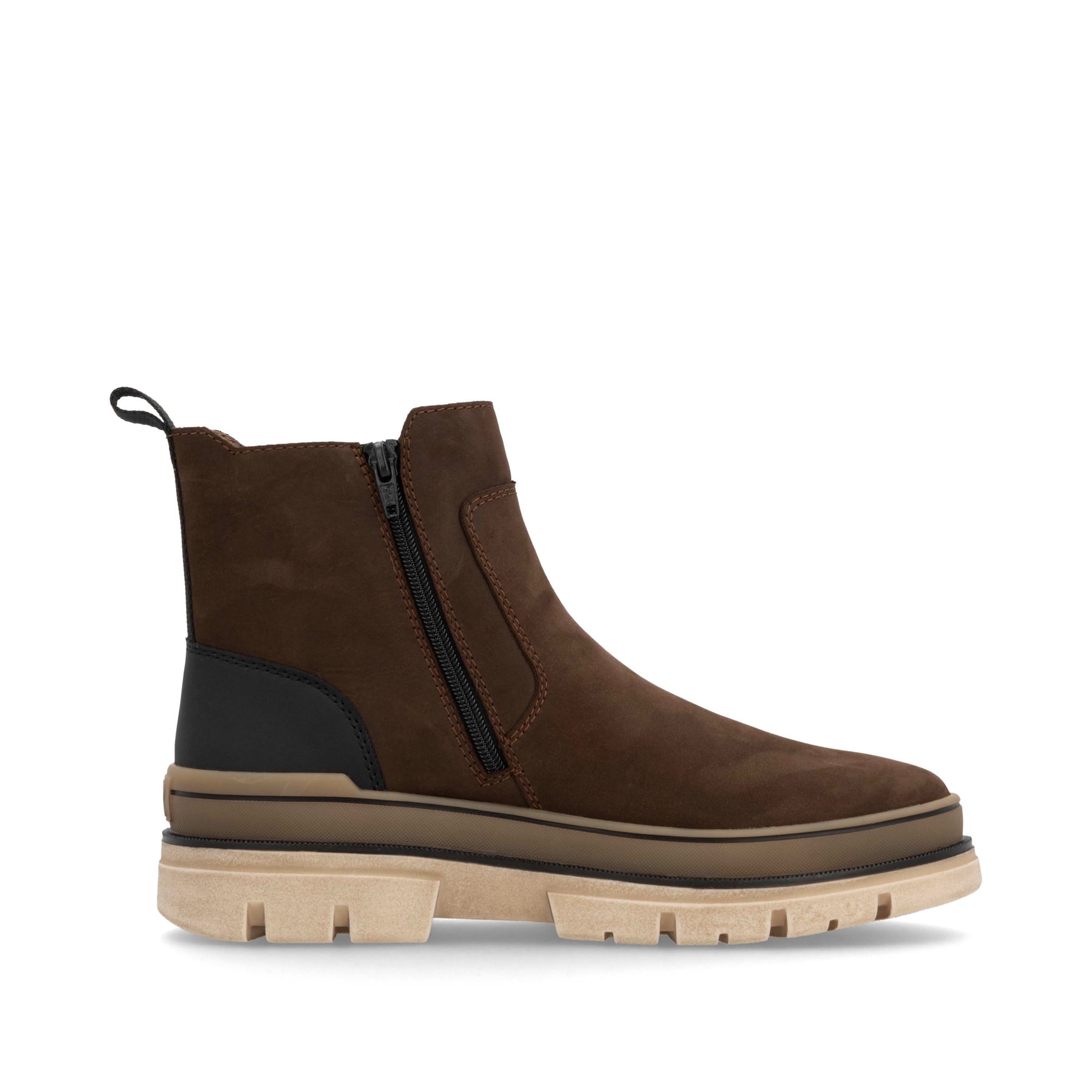 Braune Rieker Herren Chelsea Boots U1272-25 mit TR-Sohle mit leichtem EVA-Inlet. Schuh Innenseite.