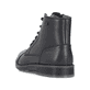 Schwarze Rieker Herren Schnürstiefel F4546-00 aus Glattleder. Schuh von hinten.