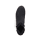 Schwarze Rieker Damen Chelsea Boots Z5076-00 mit Fellschaftrand. Schuh von oben.