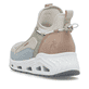 Mehrfarbige vegane Rieker Damen Sneaker Low N5254-90 mit einem Gummizug. Schuh von hinten.