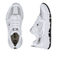 Weiße Rieker Damen Sneaker Low M6501-80 mit einer Schnürung sowie Komfortweite G. Schuh von oben, liegend.