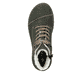 
Graugrüne Rieker Damen Schnürstiefel 51545-54 mit Schnürung und Reißverschluss. Schuh von oben