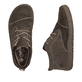 Bottes à lacets Rieker grises pour femmes 52323-45 en cuir velours. Chaussure vue de dessus, couchée.