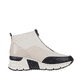 Beige Rieker Damen Sneaker High N6352-60 mit leichter und dämpfender Sohle. Schuh Innenseite.
