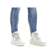 
Hellbeige Rieker Damen Schnürstiefel 45900-60 mit Schnürung und Reißverschluss. Schuh am Fuß