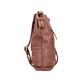 Sac bandoulière Rieker H1346-22 en marron avec plusieurs compartiments intérieurs et une fermeture éclair. Côté gauche.