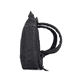 Sac à dos Rieker H5101-02 noir avec fermeture éclair, compartiment rembourré pour ordinateur portable et bretelles ajustable. Côté gauche.