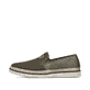 Grüne Rieker Herren Slipper B2366-54 mit einem Gummizug sowie Komfortweite G 1/2. Schuh Außenseite.